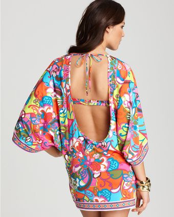 Trina Turk Fiji Flower Coverup Tunic - Lyst
