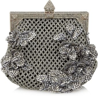 Valentino Beaded Satin Clutch - Lyst