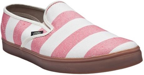 Vans Striped Slip On in Red for Men - Lyst