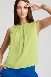 Vince Camuto Pleated Back Zip Blouse - Lyst
