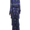 A.l.c. Izzie Printed Silk Blouse in Blue (blue multi) - Lyst