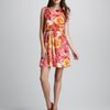 Alice + Olivia Becky Floralprint Dress in Red (pink rose) - Lyst