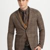 Armani Woolcotton Blazer in Brown for Men - Lyst