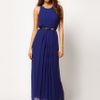 Asos Collection Maxi Dress in Blue - Lyst