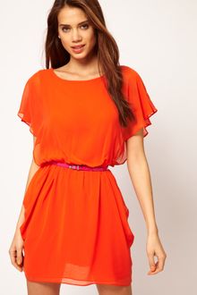 ASOS Collection Asos Tulip Dress With Flute Sleeves - Lyst