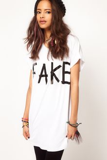 ASOS Collection Asos Tshirt with Fake Sticker - Lyst