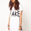 Asos Collection Asos Tshirt with Fake Sticker in White - Lyst