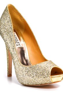 Badgley Mischka Humbie Ii Peeptoe Platform Evening Pumps - Lyst