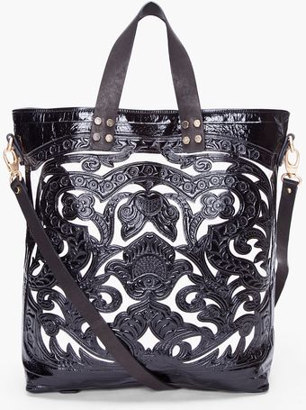  Black Marie Embossed Tote 