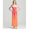 Bcbgmaxazria Dress Dodson Striped Strapless Maxi Dress in Red (red berry cerise combo) - Lyst
