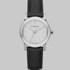 Burberry Check Stamped Stainless Steel Leather Strap Watch in Black (silver) - Lyst