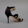 Casadei Stud Embellished Sandal in Black - Lyst
