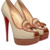 Christian Louboutin Campus Canvas Platform Pumps in Brown (tan) - Lyst