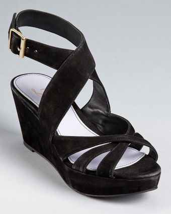 Delman Sandals Clara Platform Wedge - Lyst