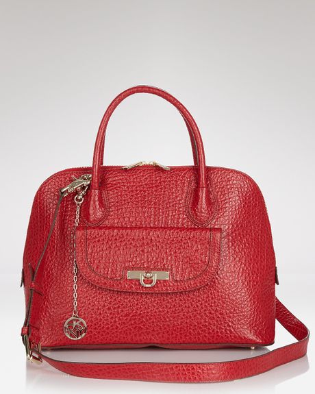 Dkny Satchel Beekman French Grain Round in Red - Lyst