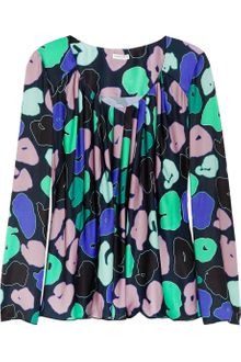 Emanuel Ungaro Printed Satin Blouse - Lyst