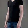 Emporio Armani Vneck Tshirt in Black for Men - Lyst