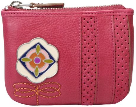 Fossil Maddox Icon Novelty Large Coin Purse in Pink (raspberry) - Lyst
