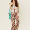 Free People Floral Drawstring Bell Bottoms in Brown (beige floral) - Lyst