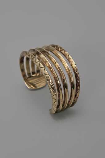  Etched Cuff Yellow Gold 