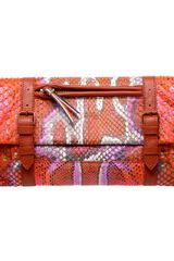 Jérôme Dreyfuss Leon Metallic Python Clutch