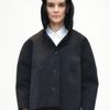 Jil Sander Cropped Hooded Jacket in Blue - Lyst