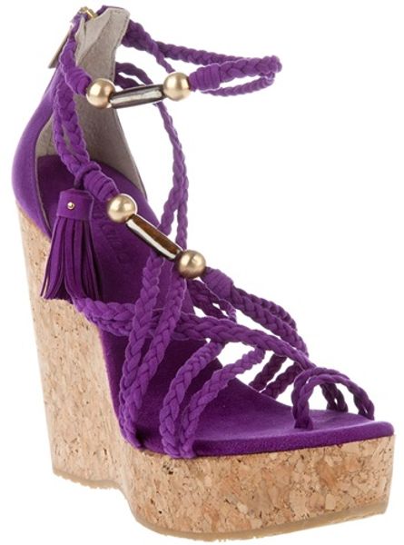 Jimmy Choo Braided Strap Sandal in Purple - Lyst