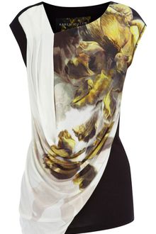 Karen Millen Customised Flower Print Top - Lyst