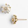 Kate Spade Crystal Corsage Stud Earrings in White (mother of pearl) - Lyst