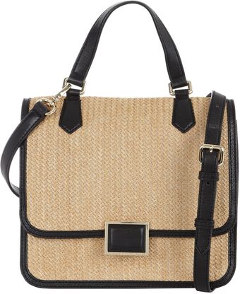  Black Janes Friend Elaine Straw Cross Body Bag 