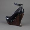 Mcq By Alexander Mcqueen Studded Wedge Shoe in Black - Lyst