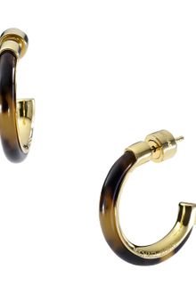 Michael Kors Hoop Earrings with Tortoise Design Detail - Lyst