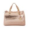 Michael Kors Jet Set Monogram Grayson Satchel in Gold (rose gold) - Lyst