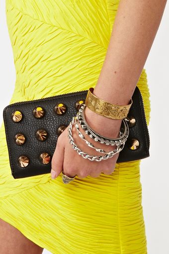 Nasty Gal Empire Leather Wallet Black - Lyst