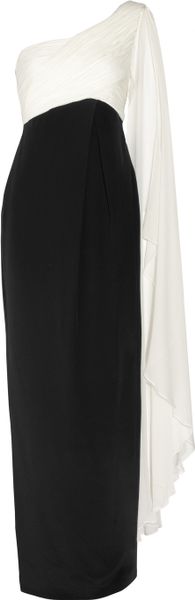 Notte By Marchesa Oneshoulder Silk Gown in Black - Lyst