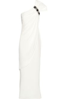 Notte By Marchesa Embellished Oneshoulder Silk Gown - Lyst