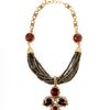Oscar De La Renta Stone Cluster and Beaded Necklace in Multicolor (purple) - Lyst