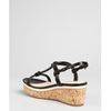 Prada Prada Sport Black Leather Knotted Cork Wedge in Black - Lyst