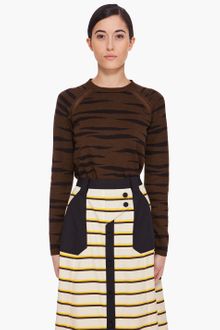 Proenza Schouler Brown Tiger Print Pullover - Lyst