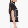 Rick Owens Leather Paneled Intarsia Jacket in Black - Lyst