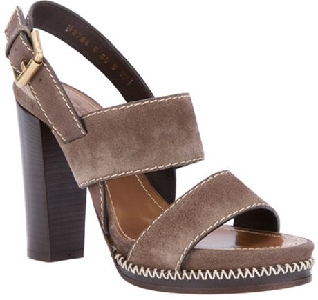 Santoni Strap Sandal in Gray (grey) - Lyst