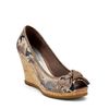 Sperry Top-sider Wedges Silverside Peeptoe Cork in Beige (natural snake) - Lyst