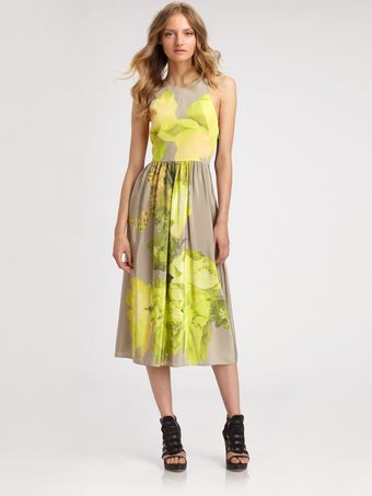 Tibi Jewel Orchid Crossback Dress - Lyst