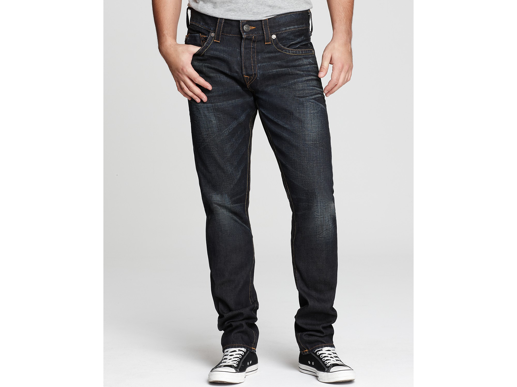 True Religion Davey Carrot Fit Jeans in Gray for Men (iron horse) Lyst