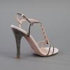 Valentino Glitter Sandal in Silver - Lyst
