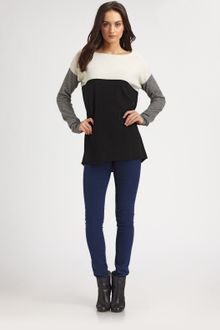 Vince Wool and Cashmere Colorblock Sweater - Lyst