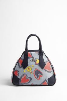 Vivienne Westwood Blue Small Yasmin Secret Heart Canvas Leather Bag - Lyst