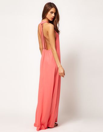 ASOS Collection Asos Maxi Dress with Triple Strap Back Detail - Lyst