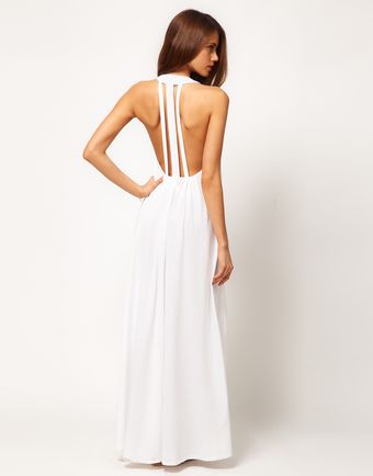 ASOS Collection Asos Maxi Dress with Triple Strap Back Detail - Lyst