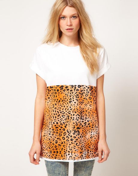 Asos Collection Asos Tshirt in Animal Block Print in White - Lyst